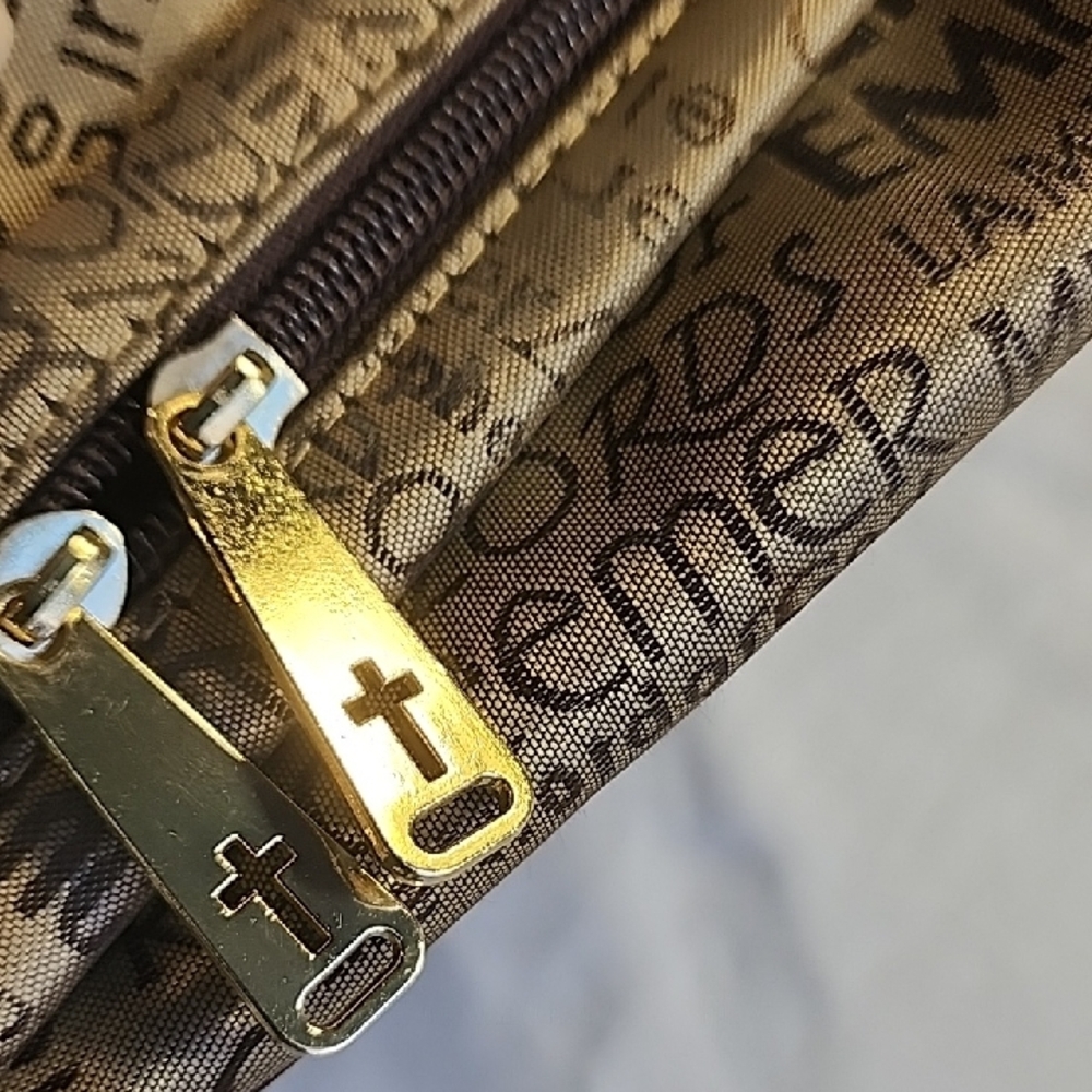 Religious Text Printed Tote/Bible Bag in Brown EUC - Picture 10 of 16